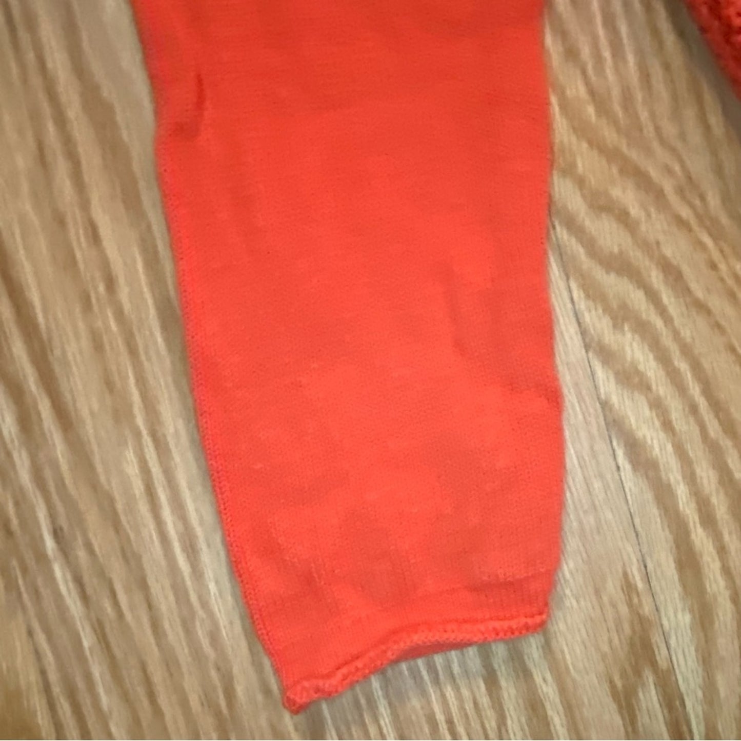 Forever 21 Orange Woven Knit Cotton Sweater Womens Medium