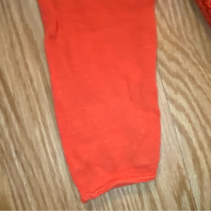 Forever 21 Orange Woven Knit Cotton Sweater Womens Medium