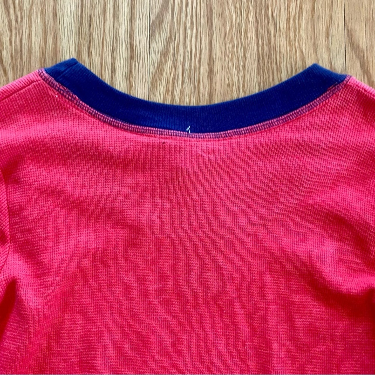 Tommy Hilfiger 1985 NYC Red Blue Thermal Shirt Top Womens Medium