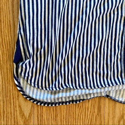 Simply Vera Striped Blue White Button-up Mini Lounge Dress Womens Medium