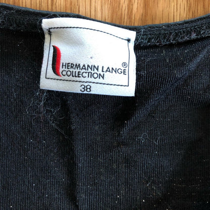 Hermann Lange Multicolor Black Red Beaded Blouse Womens 38 Small Medium