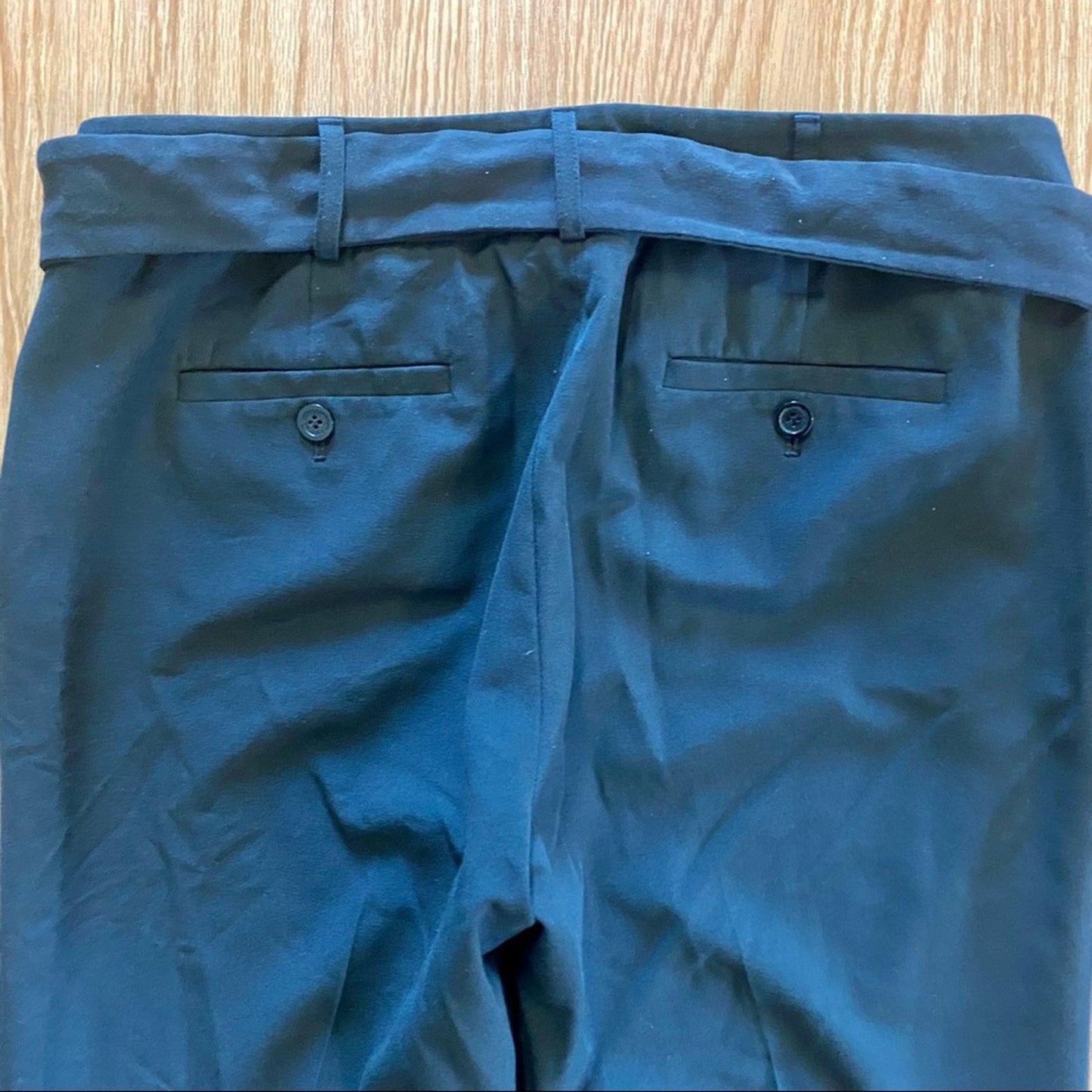 Michael Kors Gramercy Black Belted Trousers Pants Womens 8