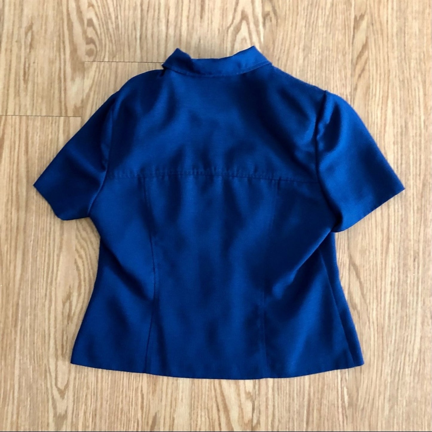 Plaza South Vintage Blue Zip Bomber Shacket Womens 10 Medium