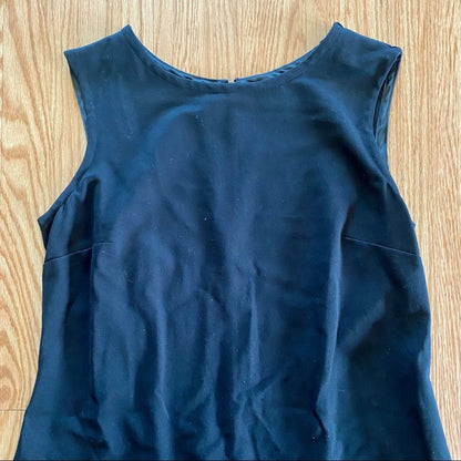 Taylor Black Ruffle A-Line Midi Dress Womens 12