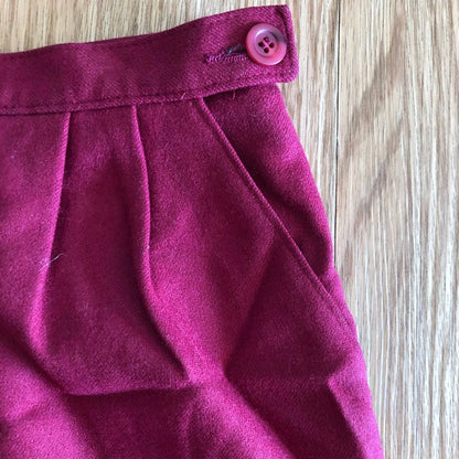 Pendleton Vintage Wool Red Burgundy Midi Pencil Skirt Womens 4