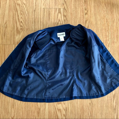 Plaza South Vintage Blue Zip Bomber Shacket Womens 10 Medium
