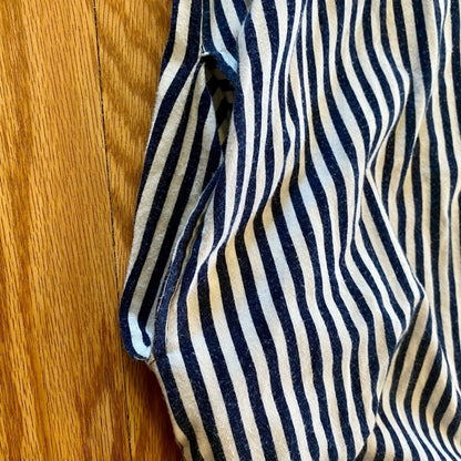 Simply Vera Striped Blue White Button-up Mini Lounge Dress Womens Medium