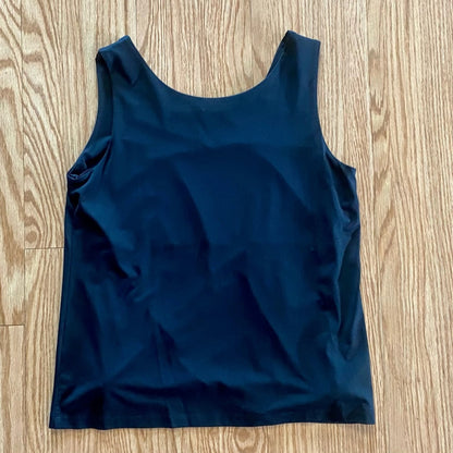 Chicos Basic Black Two Layer Tank Top Womens 1 Medium